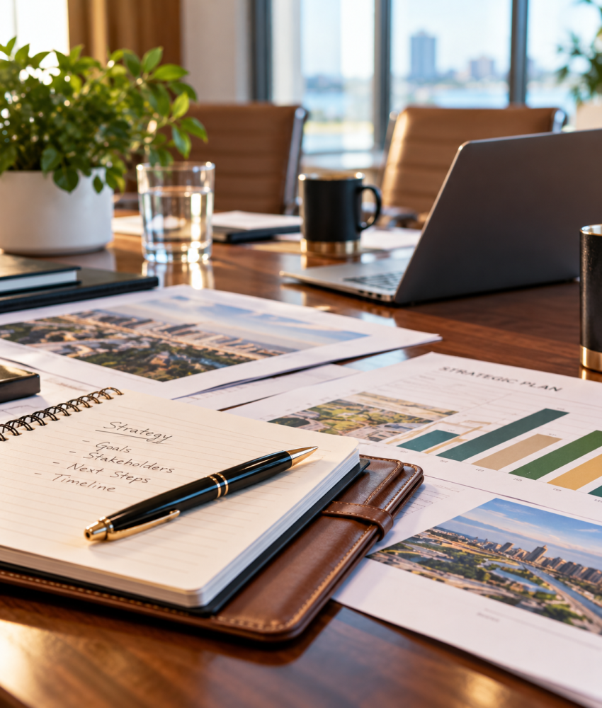 Strategic Planning Boardroom Still Life